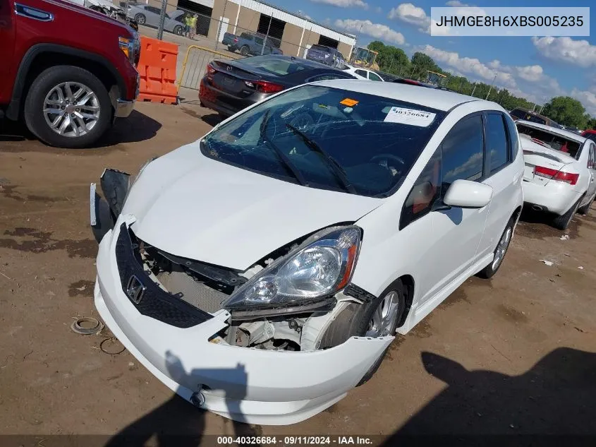 2011 Honda Fit Sport VIN: JHMGE8H6XBS005235 Lot: 40326684