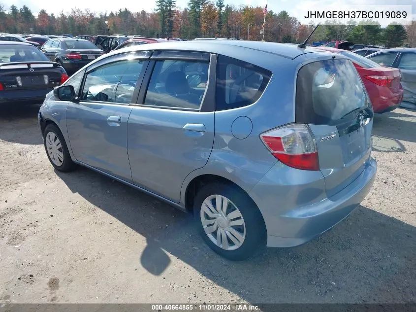 2011 Honda Fit VIN: JHMGE8H37BC019089 Lot: 40664855