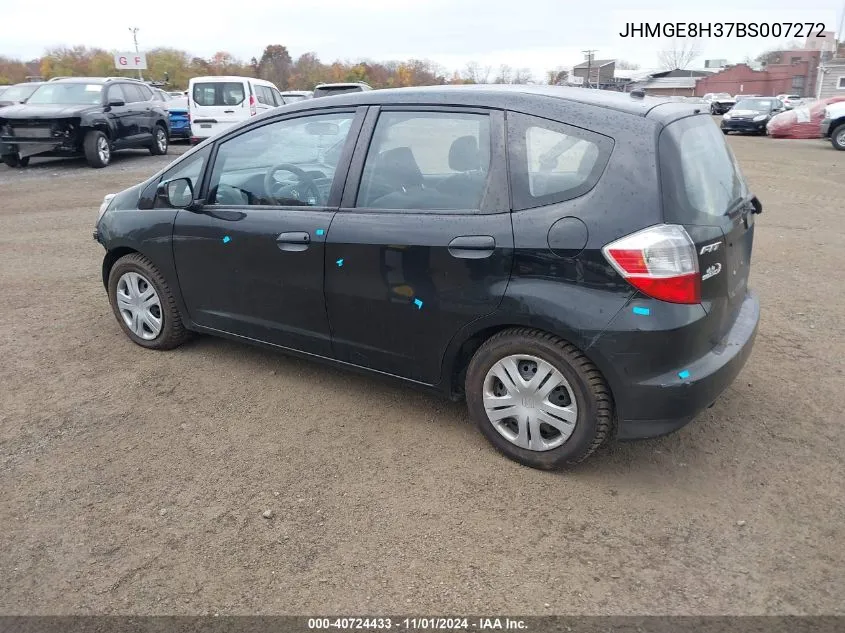 2011 Honda Fit VIN: JHMGE8H37BS007272 Lot: 40724433