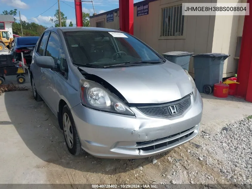 2011 Honda Fit VIN: JHMGE8H38BS008804 Lot: 40728402