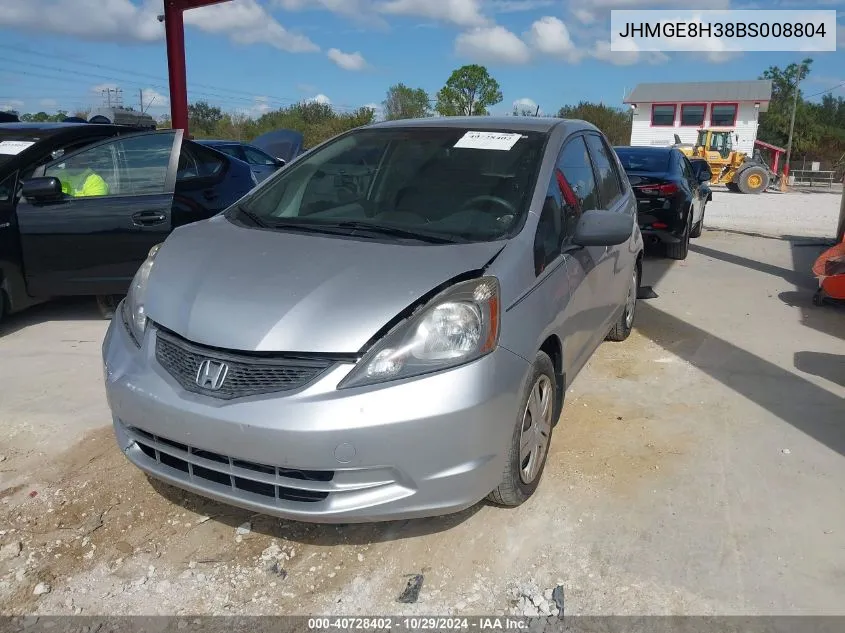 2011 Honda Fit VIN: JHMGE8H38BS008804 Lot: 40728402