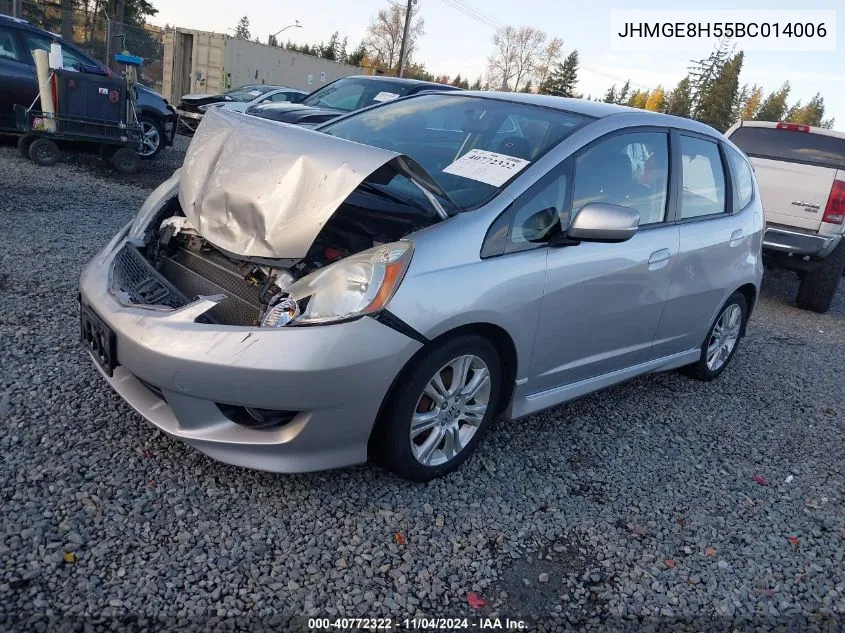 2011 Honda Fit Sport VIN: JHMGE8H55BC014006 Lot: 40772322