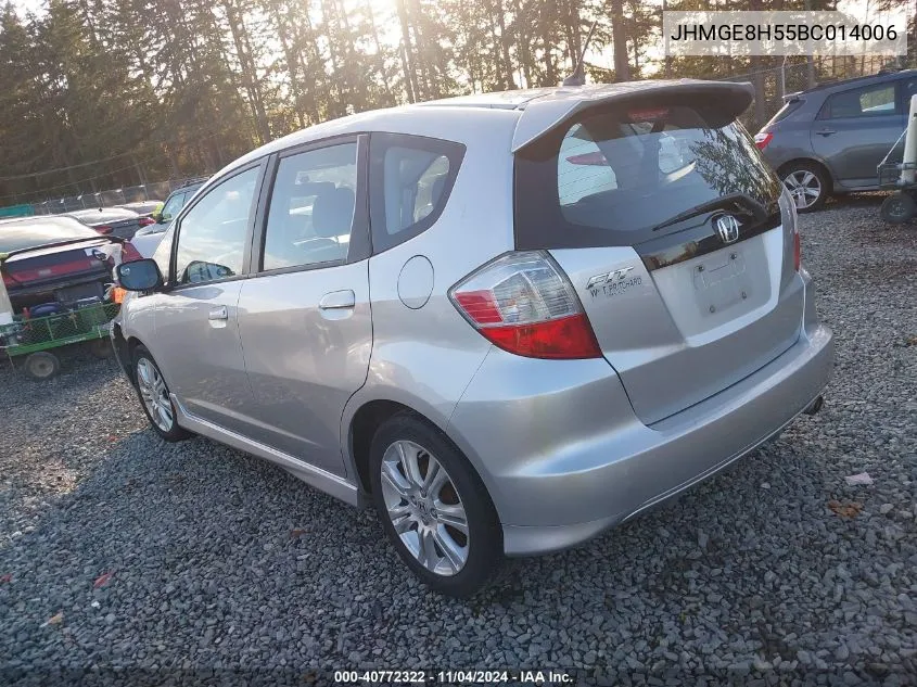 2011 Honda Fit Sport VIN: JHMGE8H55BC014006 Lot: 40772322