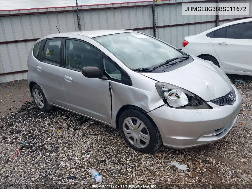 JHMGE8G38BS011672 2011 Honda Fit