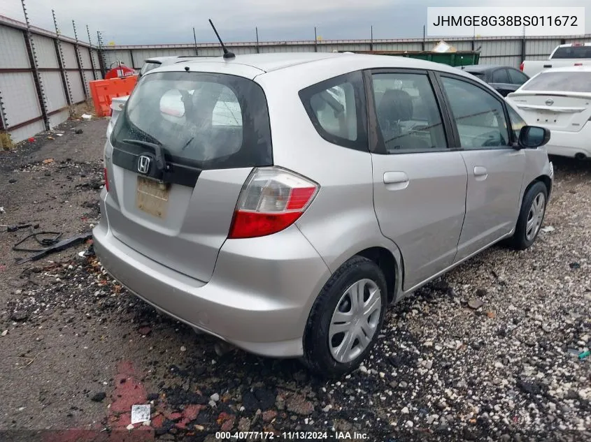 JHMGE8G38BS011672 2011 Honda Fit