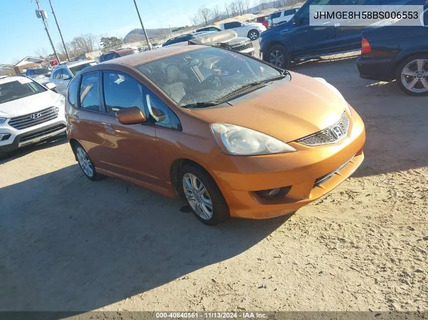 JHMGE8H58BS006553 2011 Honda Fit Sport