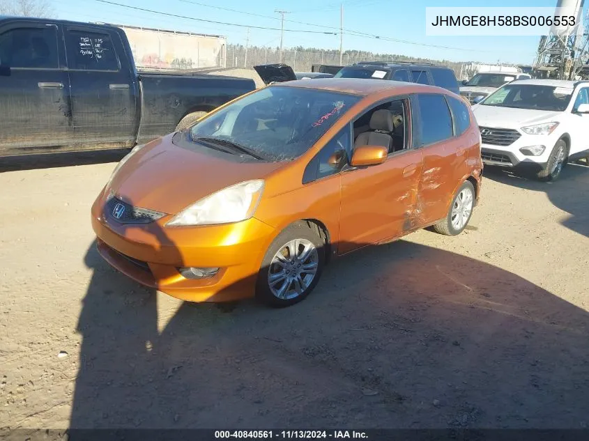 JHMGE8H58BS006553 2011 Honda Fit Sport