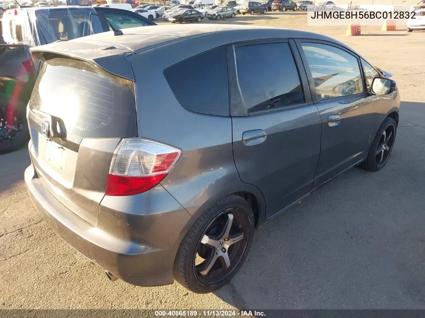 2011 Honda Fit Sport VIN: JHMGE8H56BC012832 Lot: 40865189