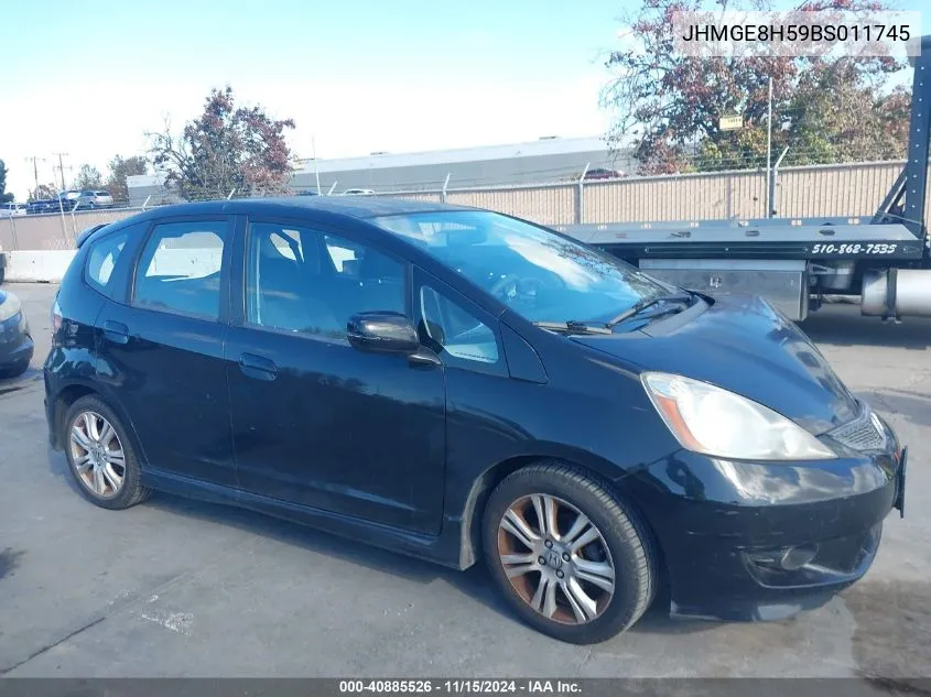 2011 Honda Fit Sport VIN: JHMGE8H59BS011745 Lot: 40885526