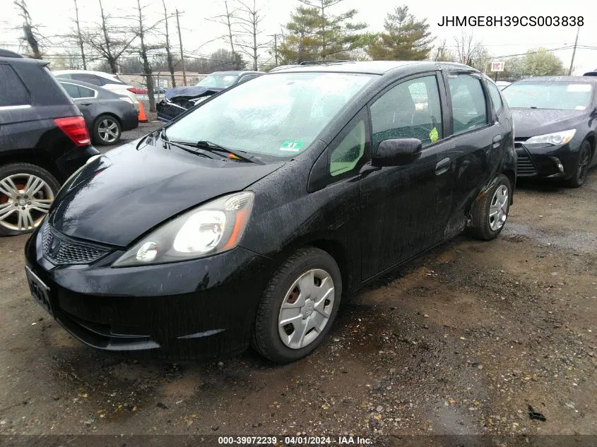 2012 Honda Fit VIN: JHMGE8H39CS003838 Lot: 39072239