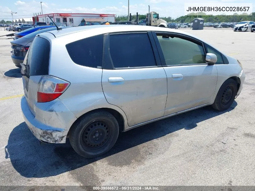 JHMGE8H36CC028657 2012 Honda Fit