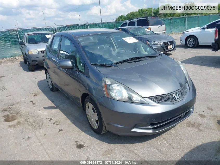 2012 Honda Fit VIN: JHMGE8H30CC029075 Lot: 39986872