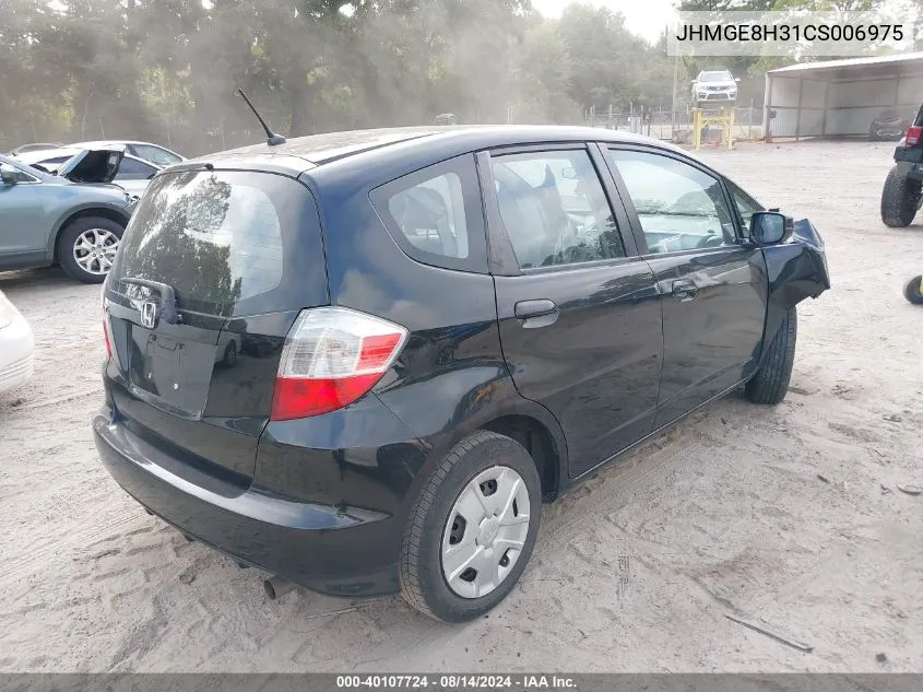 2012 Honda Fit VIN: JHMGE8H31CS006975 Lot: 40107724