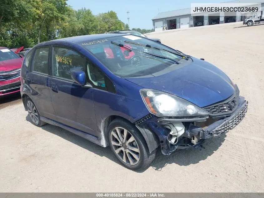 JHMGE8H53CC023689 2012 Honda Fit Sport