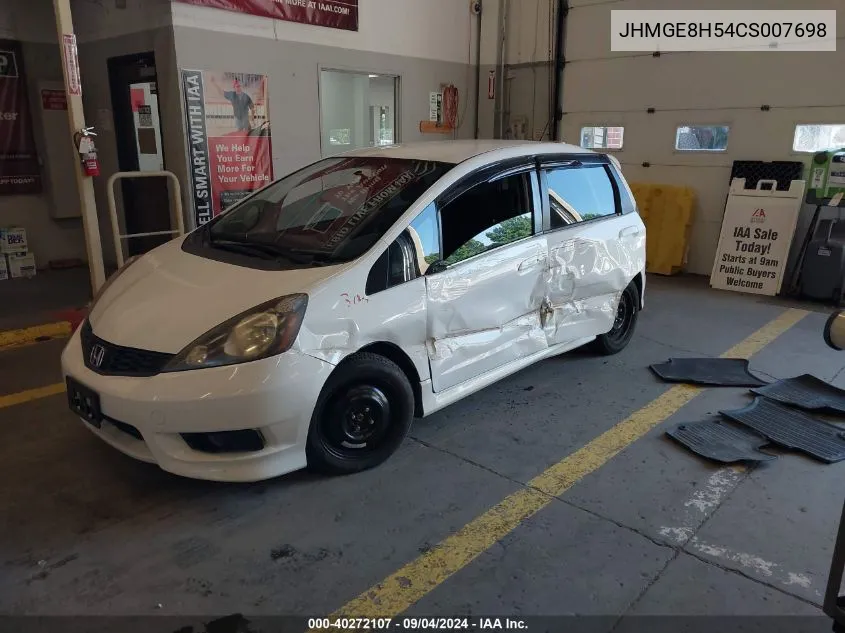 2012 Honda Fit Sport VIN: JHMGE8H54CS007698 Lot: 40272107