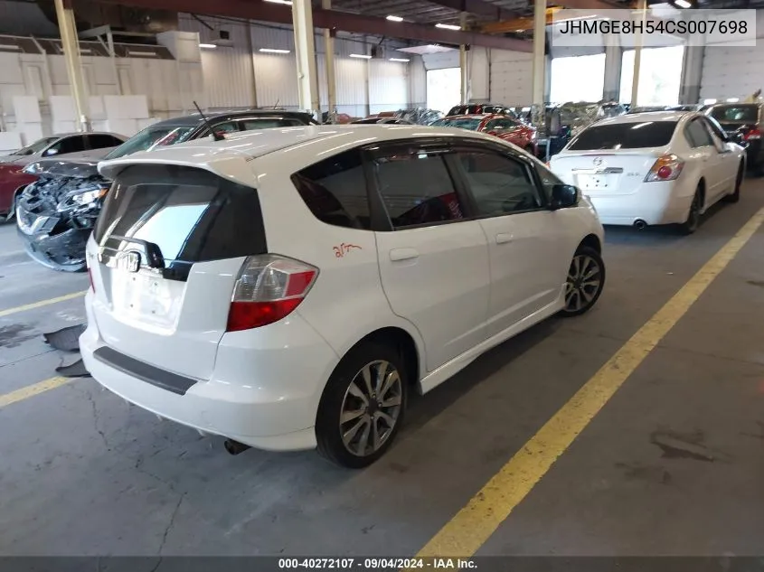 JHMGE8H54CS007698 2012 Honda Fit Sport