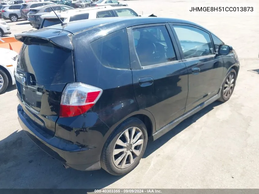 2012 Honda Fit Sport VIN: JHMGE8H51CC013873 Lot: 40303355