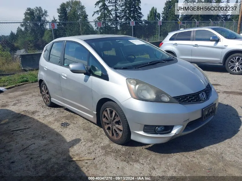 2012 Honda Fit Sport VIN: JHMGE8H56CC002237 Lot: 40347270