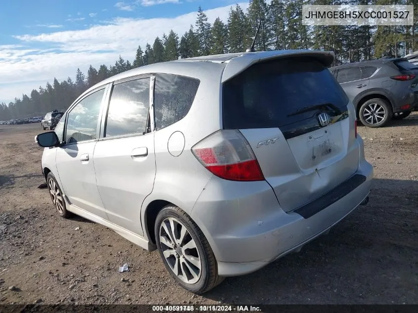 2012 Honda Fit Sport VIN: JHMGE8H5XCC001527 Lot: 40591748