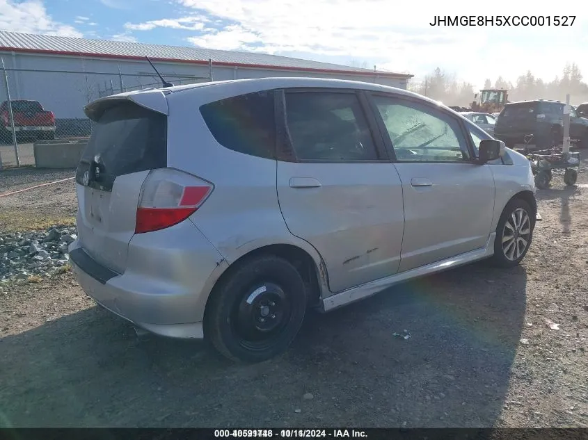 2012 Honda Fit Sport VIN: JHMGE8H5XCC001527 Lot: 40591748