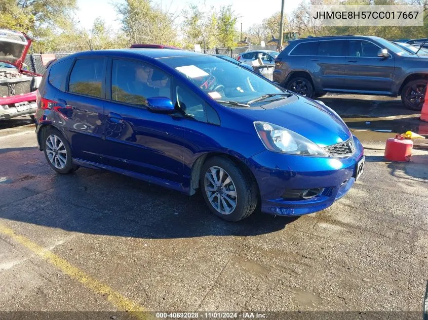 2012 Honda Fit Sport VIN: JHMGE8H57CC017667 Lot: 40692028