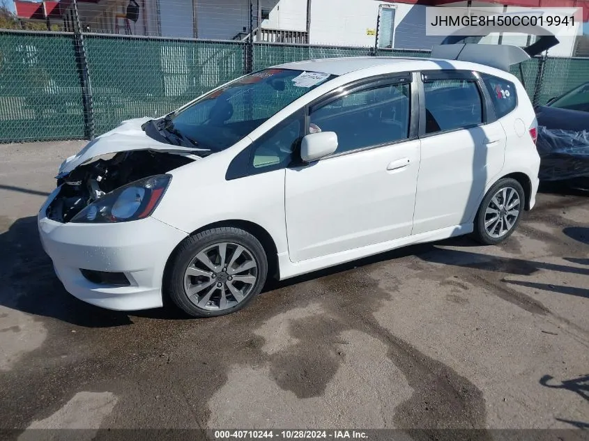 2012 Honda Fit Sport VIN: JHMGE8H50CC019941 Lot: 40710244