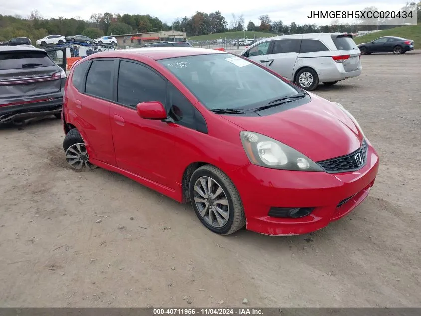 2012 Honda Fit Sport VIN: JHMGE8H5XCC020434 Lot: 40711956