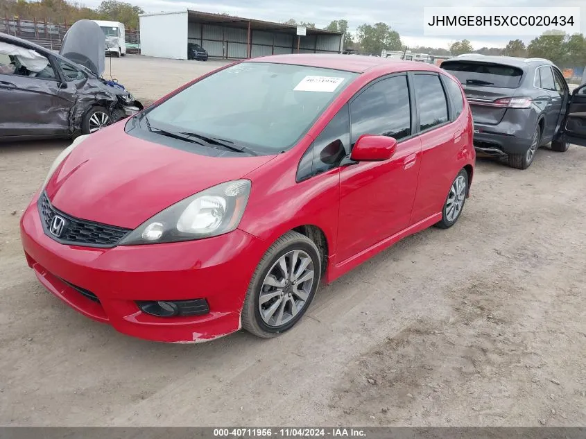 2012 Honda Fit Sport VIN: JHMGE8H5XCC020434 Lot: 40711956