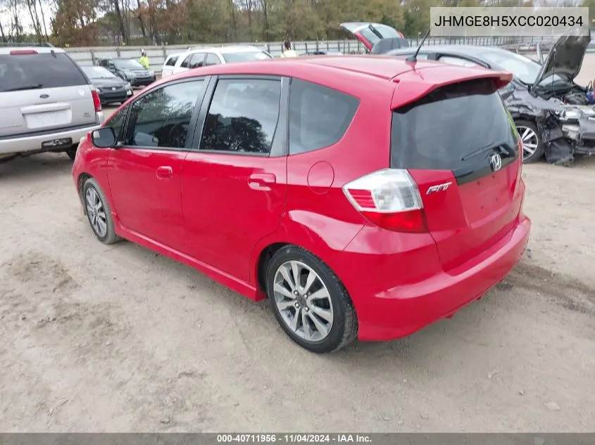 2012 Honda Fit Sport VIN: JHMGE8H5XCC020434 Lot: 40711956