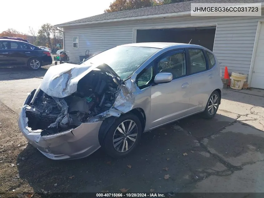 2012 Honda Fit VIN: JHMGE8G36CC031723 Lot: 40715066