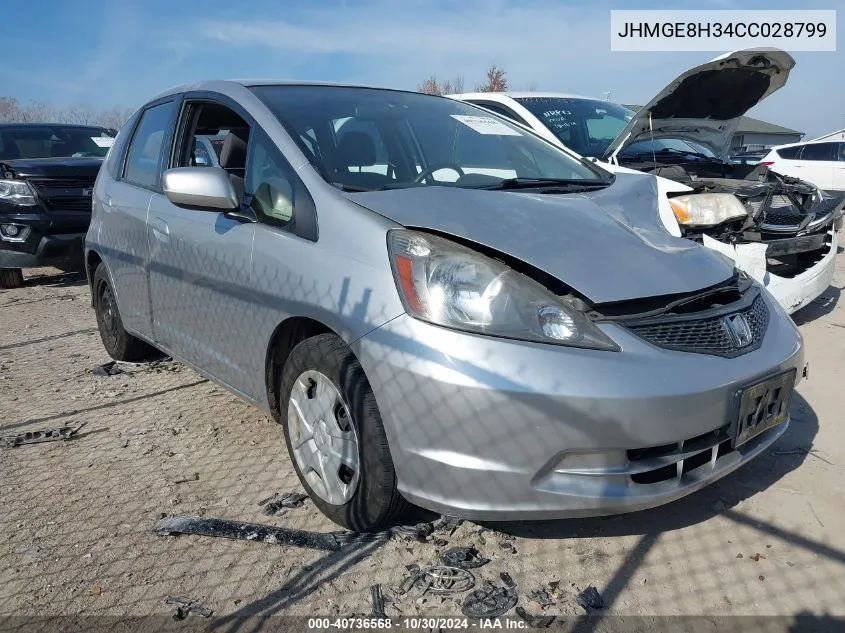 2012 Honda Fit VIN: JHMGE8H34CC028799 Lot: 40736568