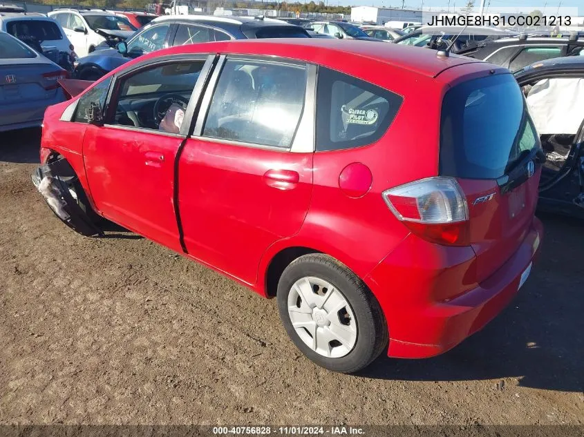 2012 Honda Fit VIN: JHMGE8H31CC021213 Lot: 40756828