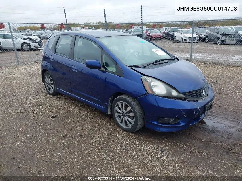 JHMGE8G50CC014708 2012 Honda Fit Sport