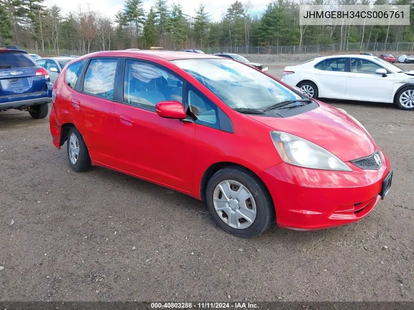 2012 Honda Fit VIN: JHMGE8H34CS006761 Lot: 40803288