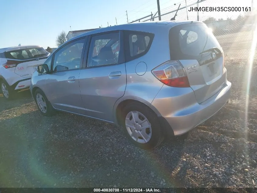 2012 Honda Fit VIN: JHMGE8H35CS000161 Lot: 40830708