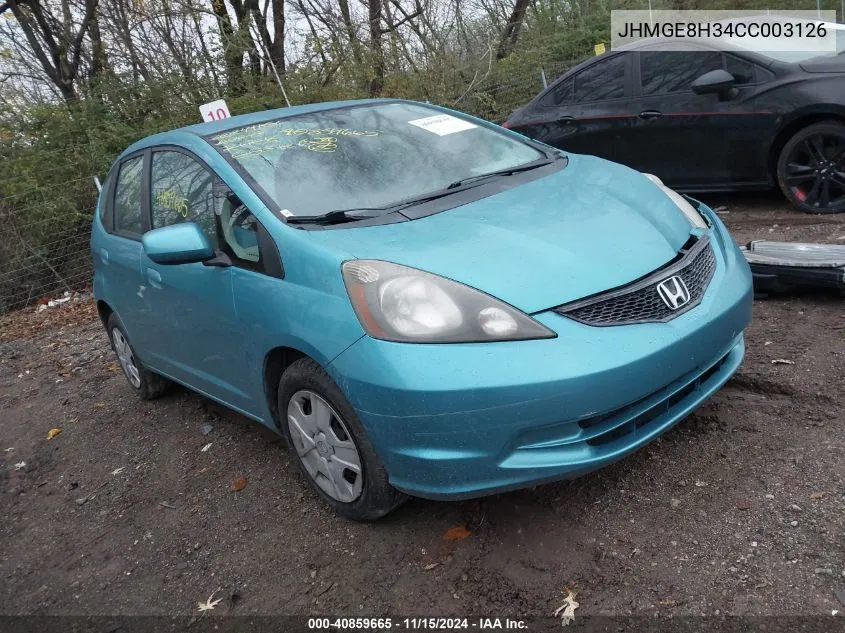 2012 Honda Fit VIN: JHMGE8H34CC003126 Lot: 40859665