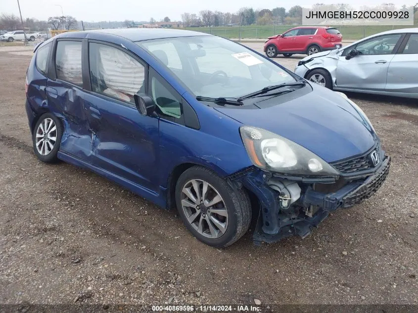 2012 Honda Fit Sport VIN: JHMGE8H52CC009928 Lot: 40869596