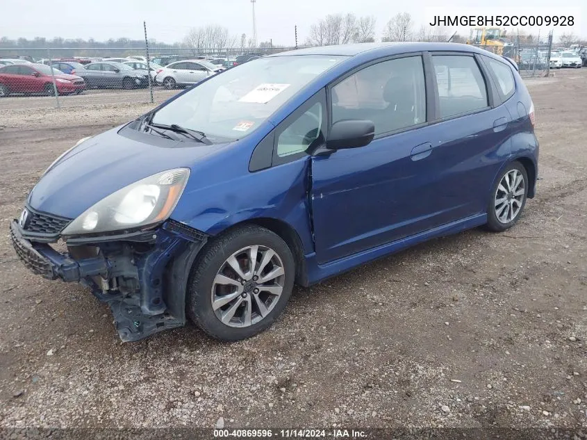 2012 Honda Fit Sport VIN: JHMGE8H52CC009928 Lot: 40869596