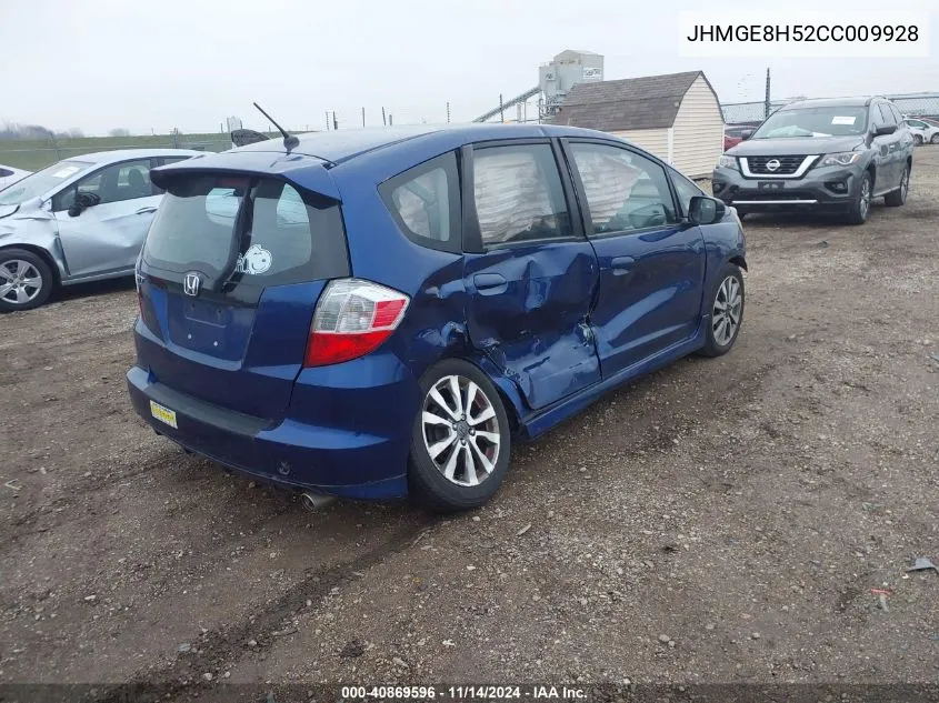 2012 Honda Fit Sport VIN: JHMGE8H52CC009928 Lot: 40869596