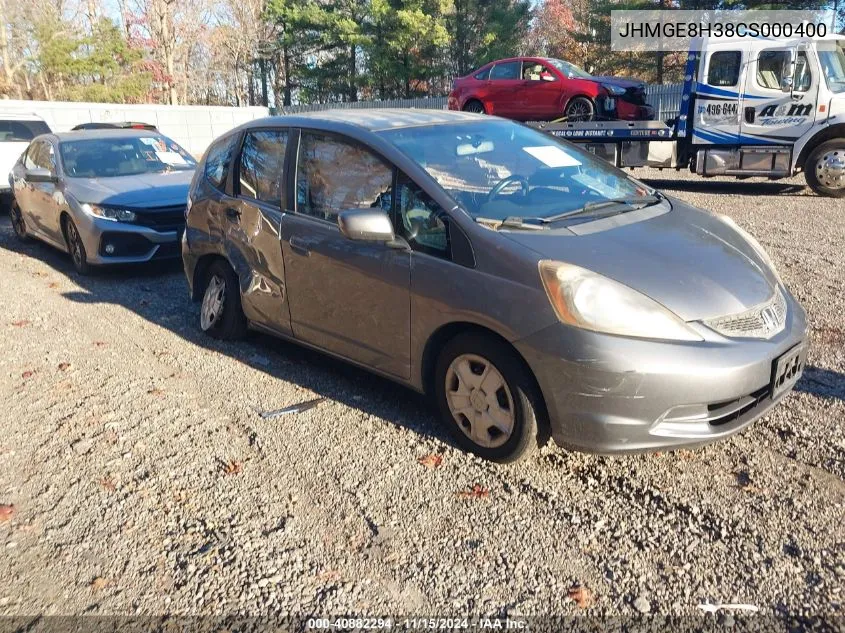 2012 Honda Fit VIN: JHMGE8H38CS000400 Lot: 40882294