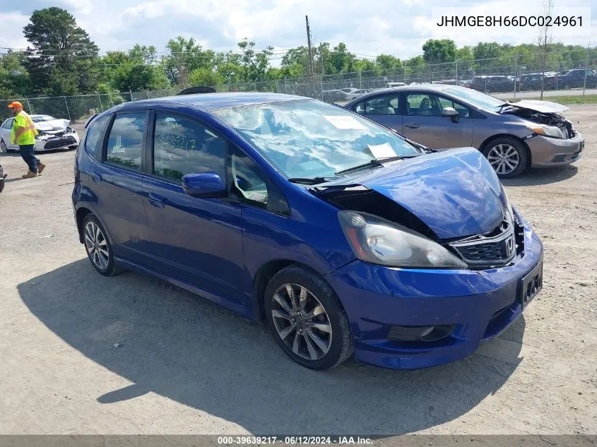 2013 Honda Fit Sport VIN: JHMGE8H66DC024961 Lot: 39639217