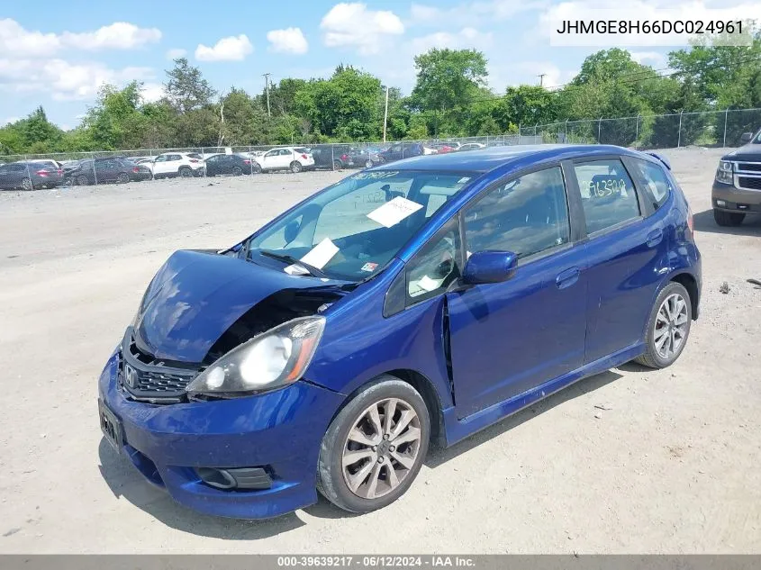 JHMGE8H66DC024961 2013 Honda Fit Sport