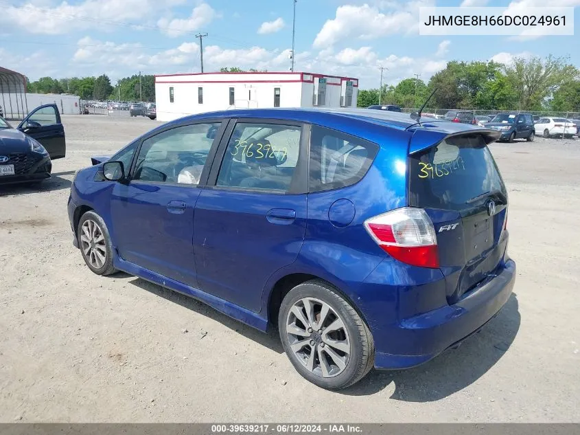 JHMGE8H66DC024961 2013 Honda Fit Sport