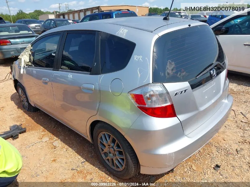 JHMGE8H32DC078019 2013 Honda Fit