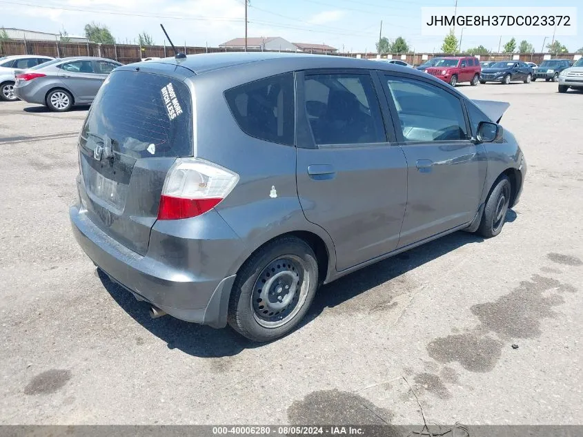 2013 Honda Fit VIN: JHMGE8H37DC023372 Lot: 40006280