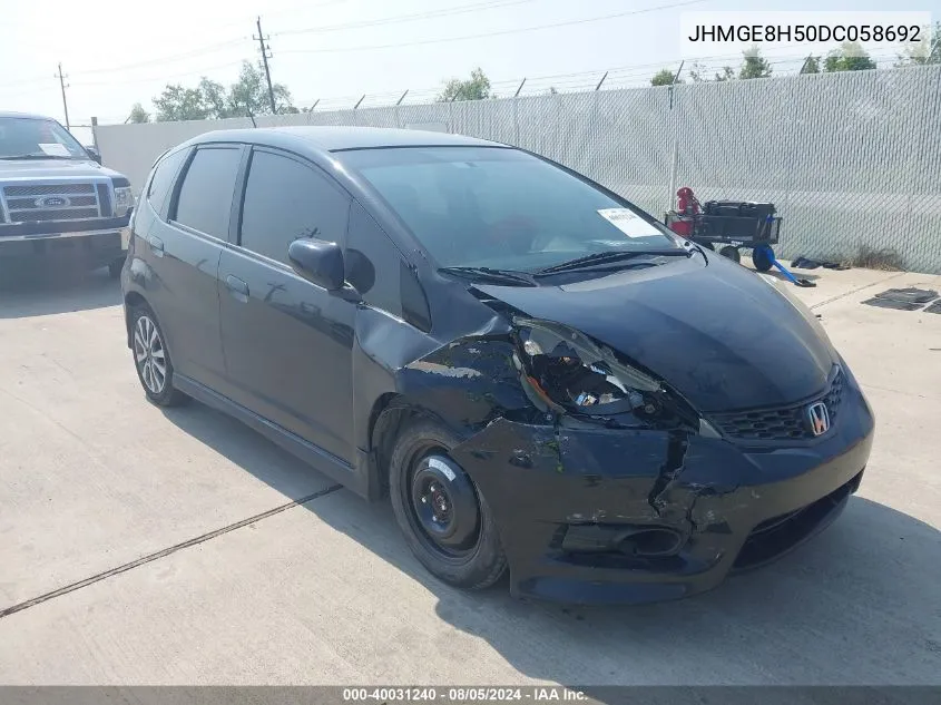 2013 Honda Fit Sport VIN: JHMGE8H50DC058692 Lot: 40031240