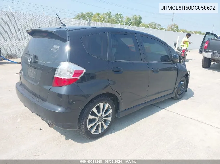 JHMGE8H50DC058692 2013 Honda Fit Sport