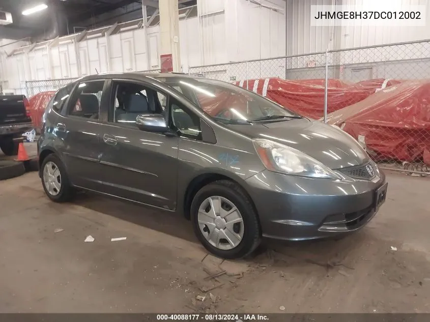 JHMGE8H37DC012002 2013 Honda Fit