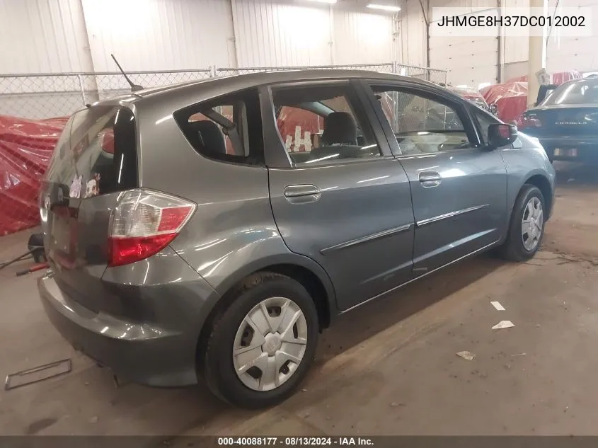 JHMGE8H37DC012002 2013 Honda Fit