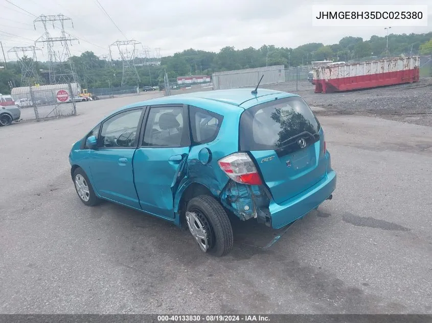 2013 Honda Fit VIN: JHMGE8H35DC025380 Lot: 40133830